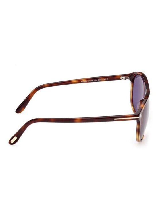 NWT Tom Ford Prescott 60mm Square Sunglasses Shiny Blonde Havana Blue - Unisex